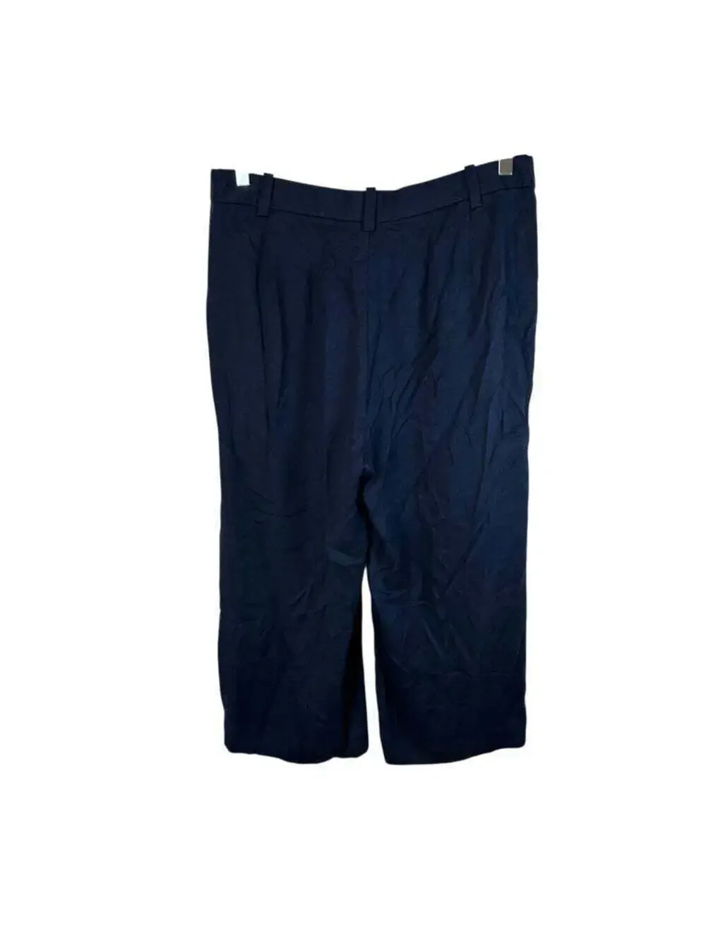 Banana Republic Linen Pants 10 Blue Wide Leg Crop-Lightweight Trousers